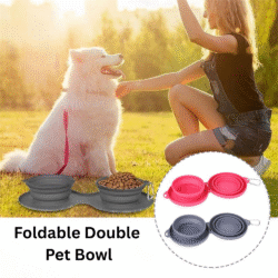 Foldable Double Pet Bowl - Image 3