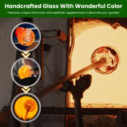 Hand-Blown Glass Hummingbird Feeder - Image 8